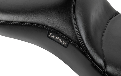 Le Pera Maverick Daddy Long Legs Black Smooth Seat w/ Backrest (LV-957DLBRS)
