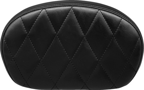 Le Pera Medium Shiny Black Sissy Bar Pad w/ Diamond Stitch (L-SBP02DM-SH)