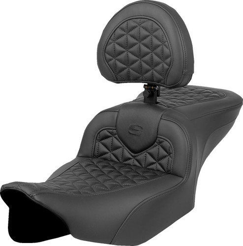 Saddlemen RoadSofa Tri Gripper Seat w/ Backrest (823-07-210B0)