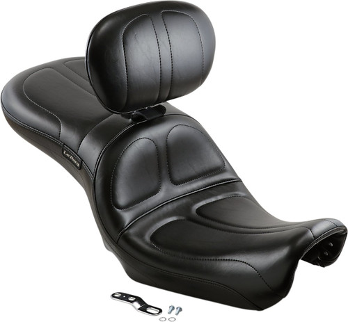 Le Pera Maverick Black Stitched Seat w/ Backrest (LK-970BR)