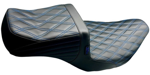 Le Pera Tailwhip Daddy Long Legs Seat w/ Blue Double Diamond (LK-587DLDD-BLUE)