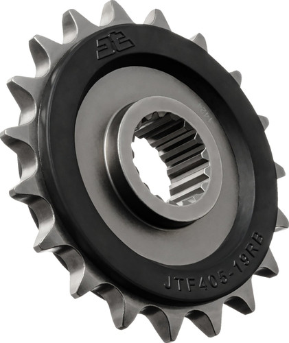 JT Front Sprocket | 19 Tooth | Rubber Cushioned | 525 | Steel (JTF405.19RB)