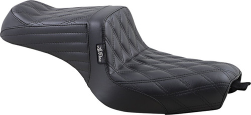 Le Pera Tailwhip Black Seat w/ Double Diamond Stitch (LK-586DD)