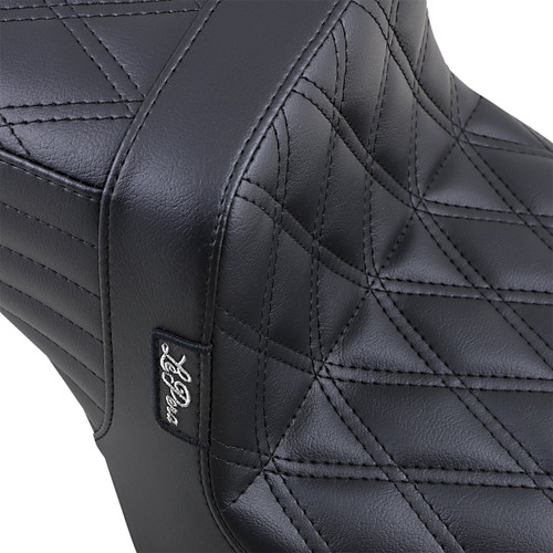 Le Pera Tailwhip Black Seat w/ Double Diamond Stitch (LK-586DD)