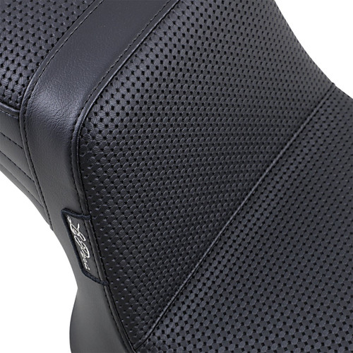 Le Pera Tailwhip Black Seat w/ Basketweave Stitch (L-588BW)