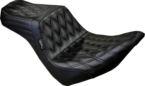 Le Pera Tailwhip Black Seat w/ Double Diamond Stitch (LYR-580DD)