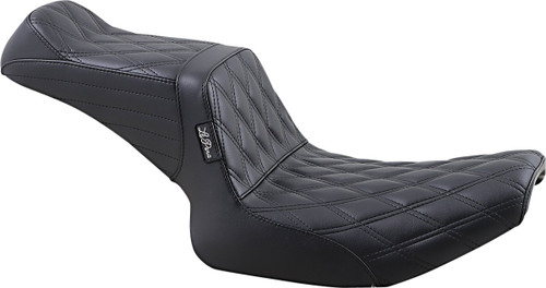 Le Pera Tailwhip Black Seat w/ Double Diamond Stitch (L-588DD)