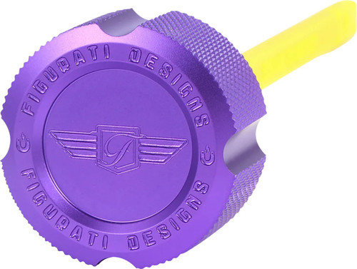 Figurati Performance Magnetic Engine Oil Dipstick | Knurl Purple (FDP01-M8KN-P)