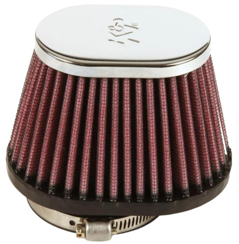 K&N High-Flow Universal Air Filter | Clamp-On | Washable/Reusable (RC-0981)