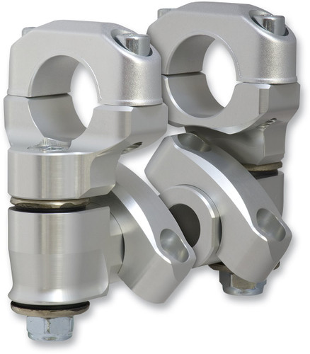 Rox Speed FX 2" Pivoting Anti-Vibe Bar Anodized Clear Risers (1R-AV2GSA)
