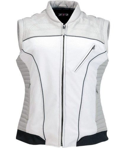 Z1R Nufem Womens Leather/Textile Motorcycle Vest