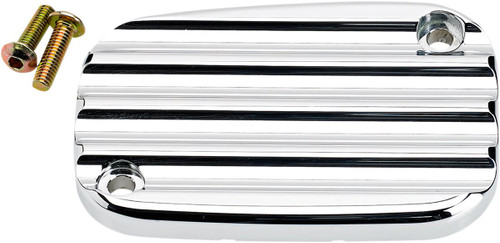 Joker Machine Front Brake Master Cylinder Cover | Finned | Chrome (08-002C)