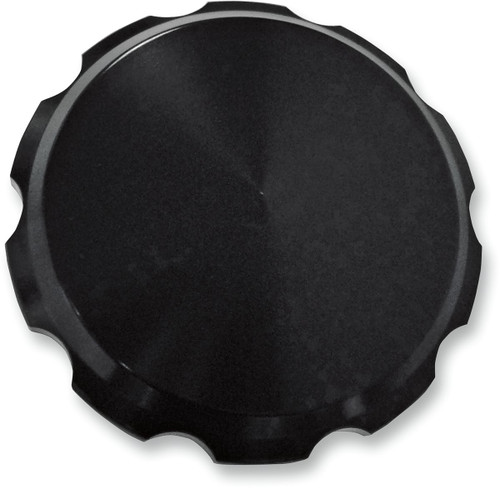 Joker Machine Billet Aluminum Gas Cap | Smooth Serrated | Black (10-442B)