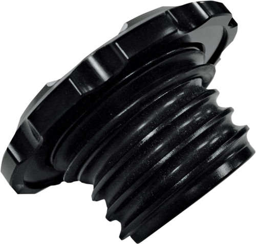 Joker Machine Billet Aluminum Gas Cap | Techno Serrated | Black (10-443B)