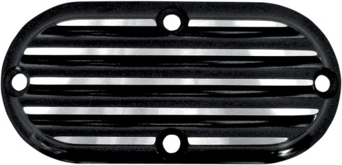 Joker Machine Billet Aluminum Finned Inspection Cover| Black/Silver (06-95TC)