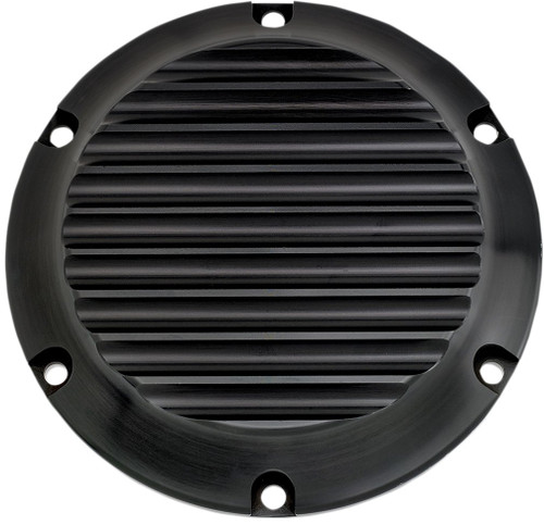 Joker Machine Billet Aluminum Finned Derby Cover | Black (10-690-1)