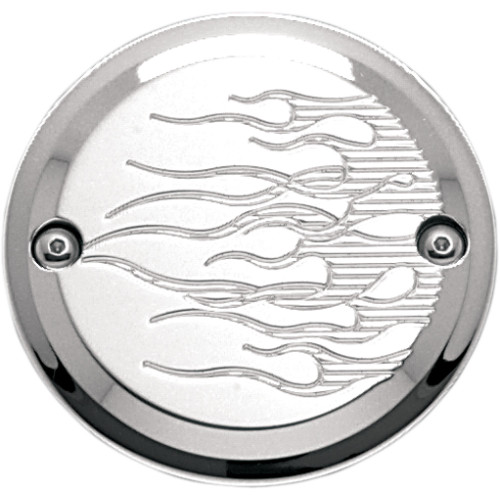 Joker Machine Points Cover - 2-Hole - Flame - Chrome (921102FC)