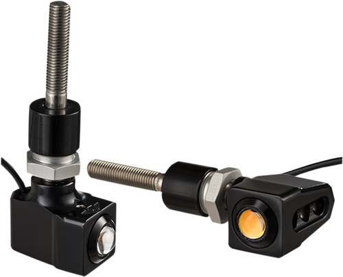 Joker Machine Rat Eye Mirror Mount Turn Signals | Black/Amber (05-215B)