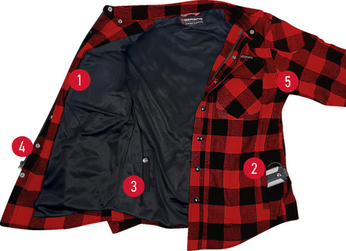 Gerbing 7V Battery Heated Mens Long Sleeve Flannel Shirt