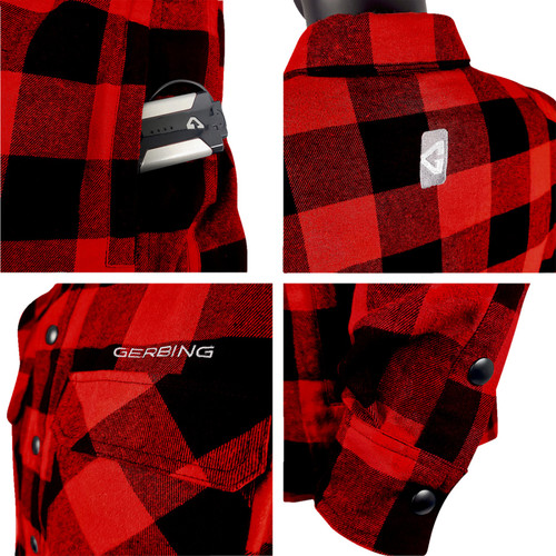 Gerbing 7V Battery Heated Mens Long Sleeve Flannel Shirt