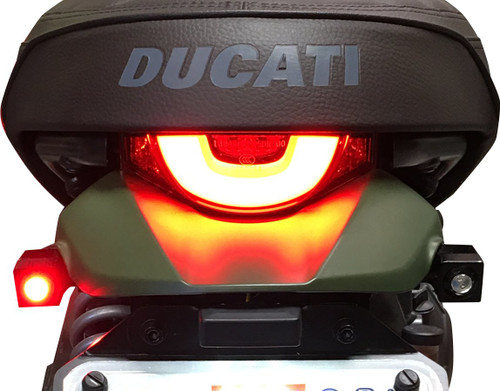 Joker Machine Single Rat Eye LED Turn Signals | Black/Amber (05-206-AB)