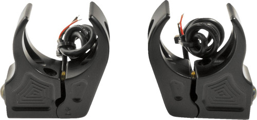 Joker Machine Fork Mount Amber Turn Signals | 39mm | Black (05-220-1)