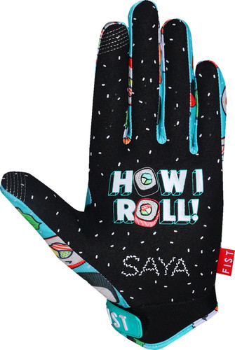 Fist Strapped Saya Sakakibara Sushi Power Mens MX Offroad Gloves