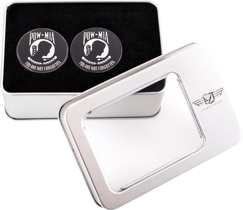 Figurati POW-MIA Black Swing Arm Pivot Covers (FD55-POW-BLK)