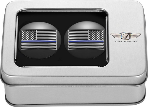 Figurati Thin Blue Line Flag Black Swing Arm Pivot Covers (FD71-AFBL-BLK)