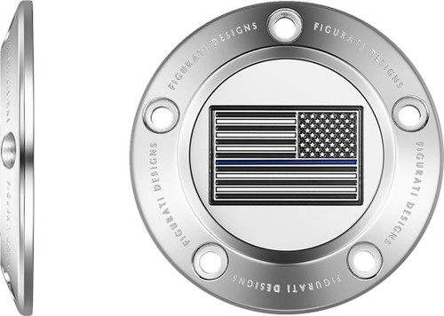 Figurati Thin Blue Line Flag Polished 5 Hole Timing Cover (FD70-TC-5H-SS)