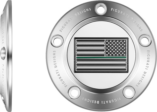 Figurati Thin Green Line Flag Polished 5 Hole Timing Cover (FD72-TC-5H-SS)
