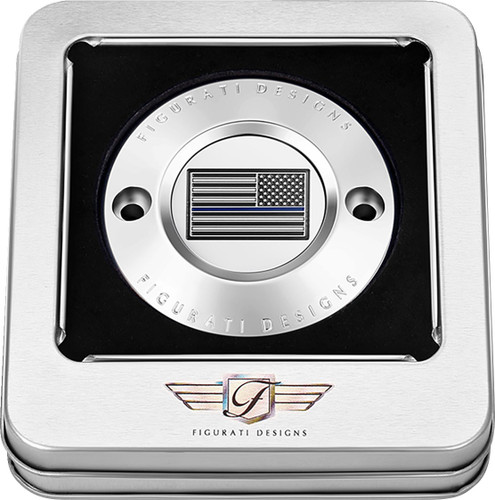 Figurati Thin Blue Line Flag Polished 2 Hole Timing Cover (FD70-TC-2H-SS)