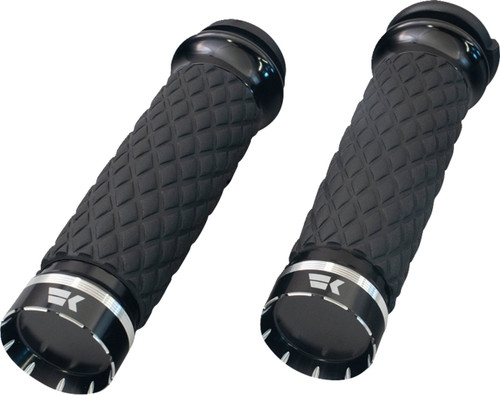Khrome Werks Tracer Custom Contour Grips | Diamond | Black (500320)