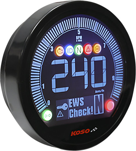 Koso Multifunction Electronic Meter | DL-04 | Black (BA077101)