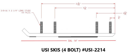 Stud Boy Deuce 6" Carbide Wear Bar - - USI Project X/ SPX / X2 (USI-D2214-60)
