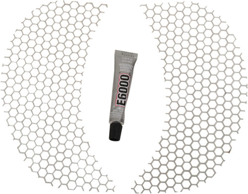 Klock Werks Fairing Vent Screen | Honeycomb | Chrome (KWS-01-0320)