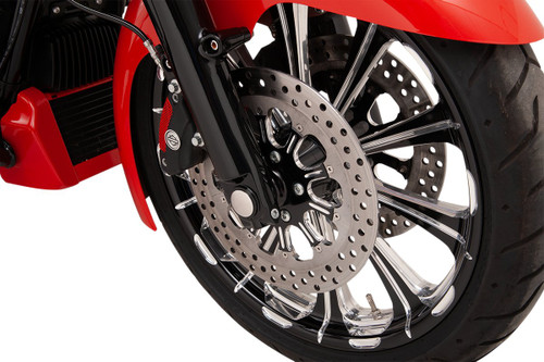 Klock Werks Flush Mount Front Axle - Black w/Polished End Caps (KWS-01-1012)