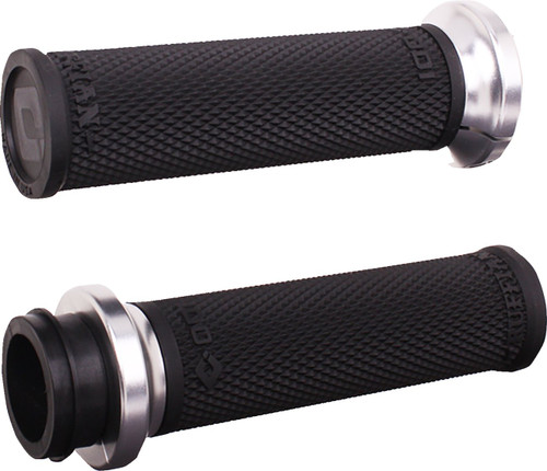 ODI Ruffian Lock-On Street Grips | TBW | Black/Silver (V30HTWB-S)