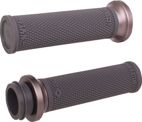 ODI Ruffian Lock-On Street Grips | TBW | Graphite/Gunmetal (V30HTWH-H)