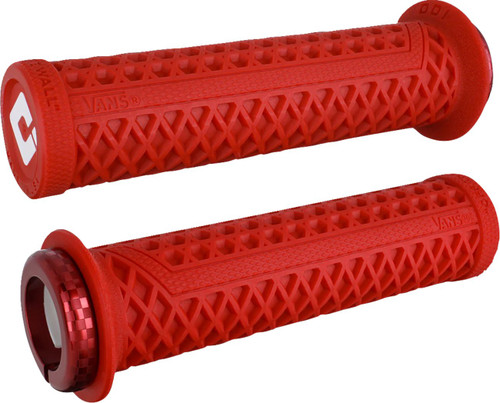 ODI Vans v2.1 Lock-On ATV Grips | Red/Red (D33VNR-R)