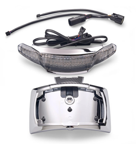 Ciro Chrome Smoke Lens LED Taillight License Plate Mount (40453)