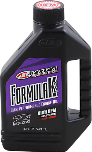Maxima Formula K2 High RPM Synthetic 2T Engine Oil | 16 fl oz. (22916)