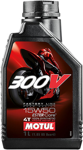 Motul 300V Factory Line Road Racing Synthetic 4T Oil | 15W-50 | 1L (104125)