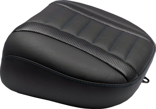 Mustang Deluxe Touring Passenger Seat | Blue Stitch w/ Carbon Inlay (88402SB)