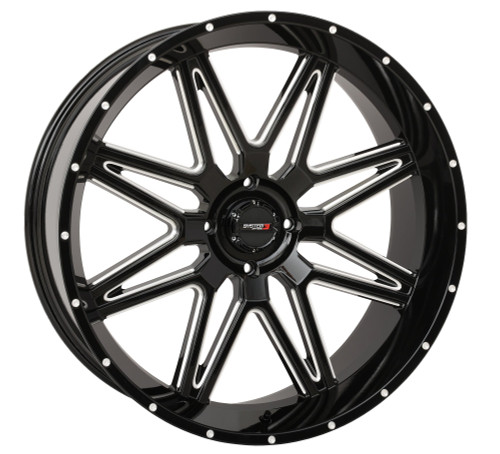 System 3 ST-7 Wheel | Gloss Black/ Milled | 24x9 | 4/137 | 5+4 (24S3-7237)