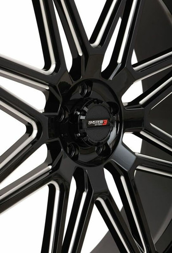 System 3 ST-7 Wheel | Gloss Black/ Milled | 24x9 | 5/4.5 | 5+4 (24S3-7255)