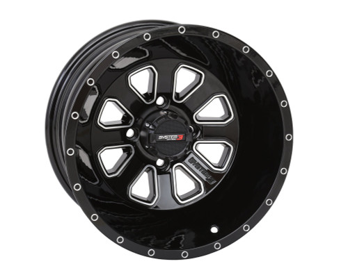 System 3 ST-4 Wheel | Gloss Black/Machined | 14x7 | 4/110 | 2+5 (14S3-4111)