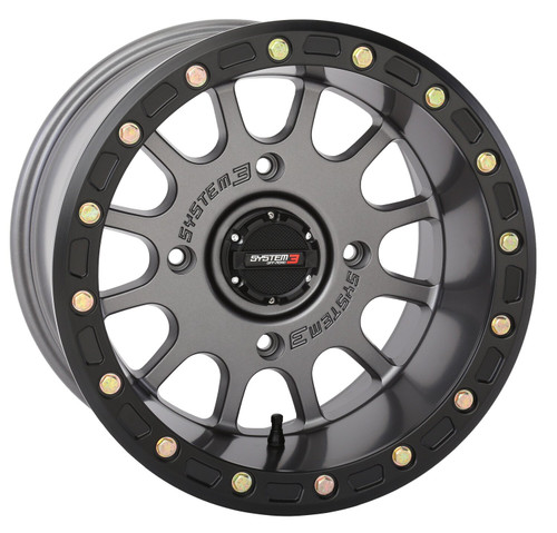 System 3 SB-5 Beadlock Wheel | Matte Gunmetal | 15x10 | 4/137 | 5+5 (15S3-56371)