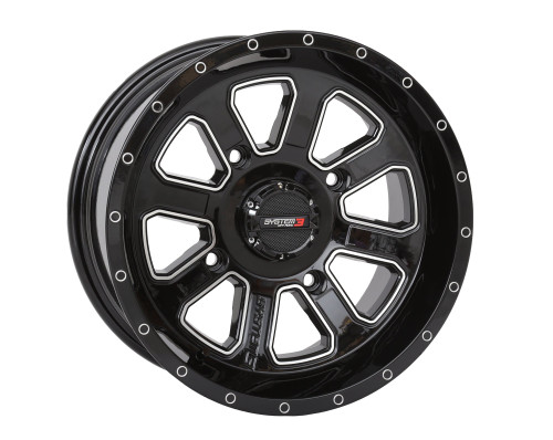 System 3 ST-4 Wheel | Gloss Black/Machined | 14x7 | 4/156 | 4+3 (14S3-4156)