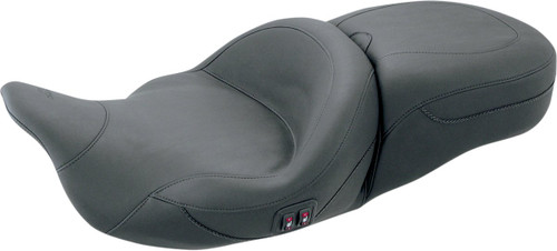 Mustang Heated One-Piece 2-Up Vinyl Touring Seat (79646)